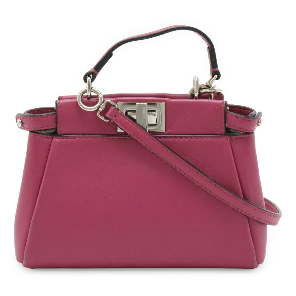 FENDI Purple Leather Peekaboo Shoulder Bag - Picture 1 of 10